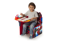 Delta Children Spider-Man Chair Desk, Left View with Model a4a