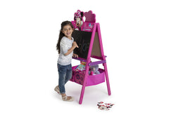 Delta Children Minnie Mouse Activity Easel with Storage, Chalkboard Surface View with Props a3a