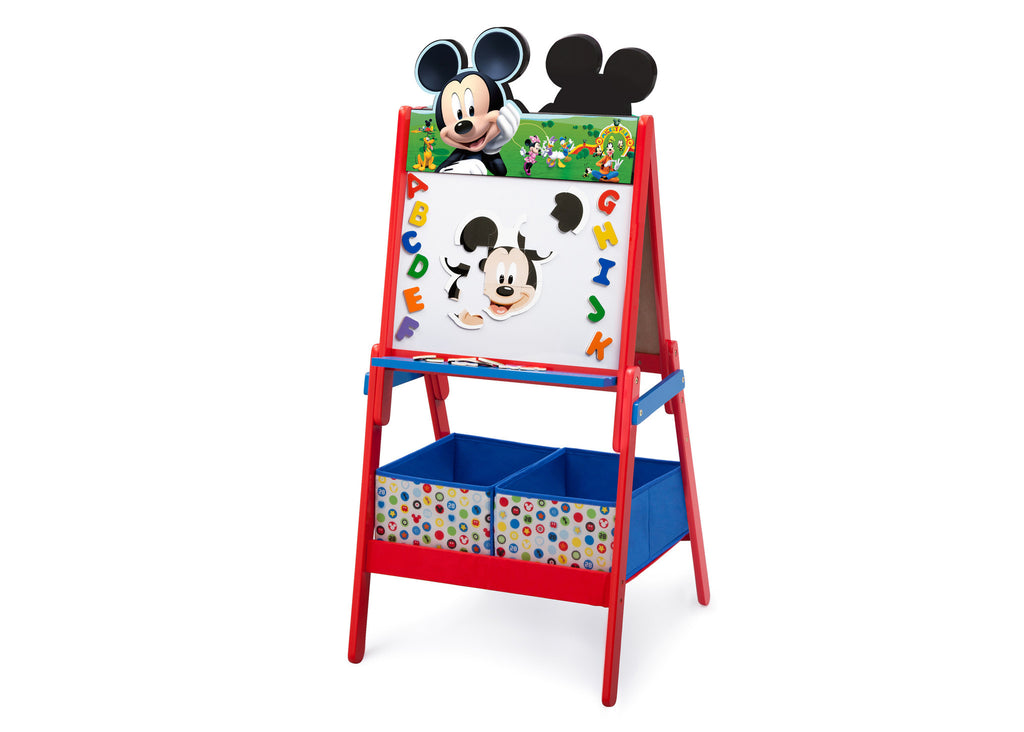 Delta Children Mickey Mouse Activity Easel with Storage, Dry-Erase Surface View a2a