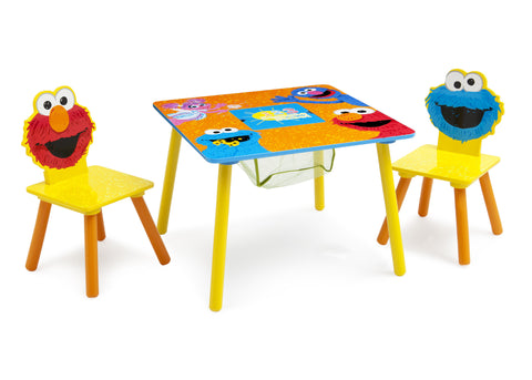 Sesame Street Puzzle Table & Chair Set with Storage