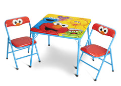 Delta Children Sesame Street Metal Folding Table & Chairs Left Side View a2a