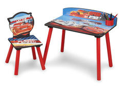 Delta Children Cars Desk and Chair, Right Side View with Props a2a