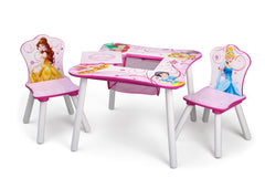 Delta Children Princess Table and Chair Set with Storage Left View a2a