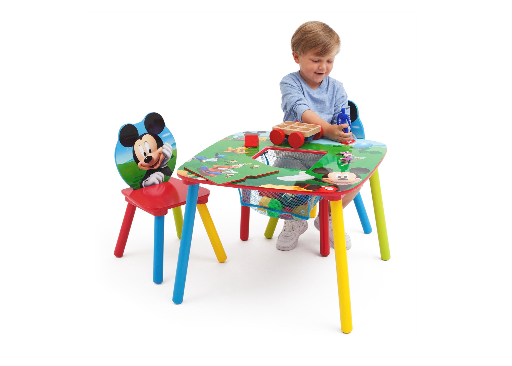 Mickey Mouse Table Chair Set with Storage deltaplayground