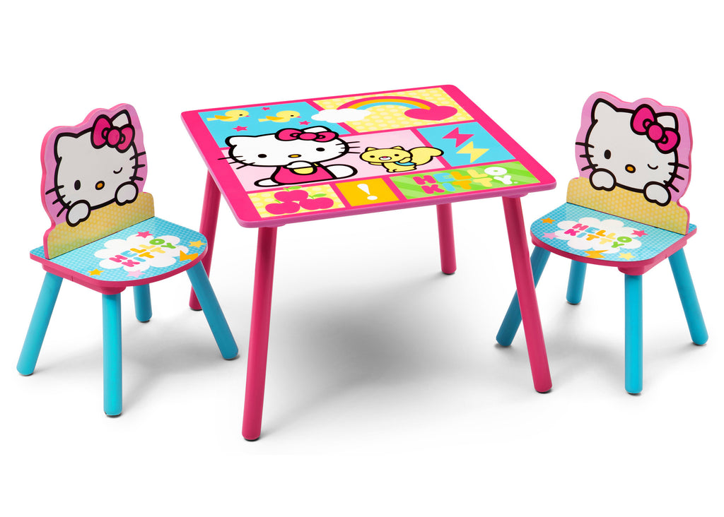 Delta Children Hello Kitty Table & Chairs Right Side View a1a