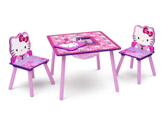 Delta Children Hello Kitty Table & Chair Set with Storage Right Side View with Props a1a