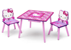 Delta Children Hello Kitty Table & Chair Set with Storage Left Side View a2a