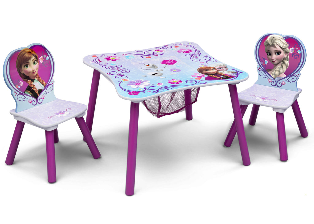 Delta Children Frozen Table & Chair Set with Storage Right Side View a1a