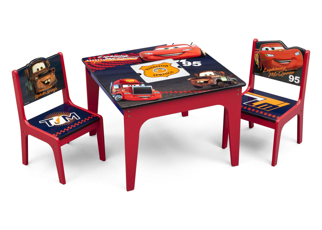 Delta Children Cars Deluxe Table and Chair with Storage, Right View 