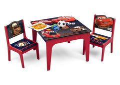 Delta Children Cars Deluxe Table and Chair with Storage, Right View with Props a1a