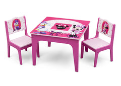 Delta Children Minnie Mouse Deluxe Table and Chair Set with Storage, Left View a3a