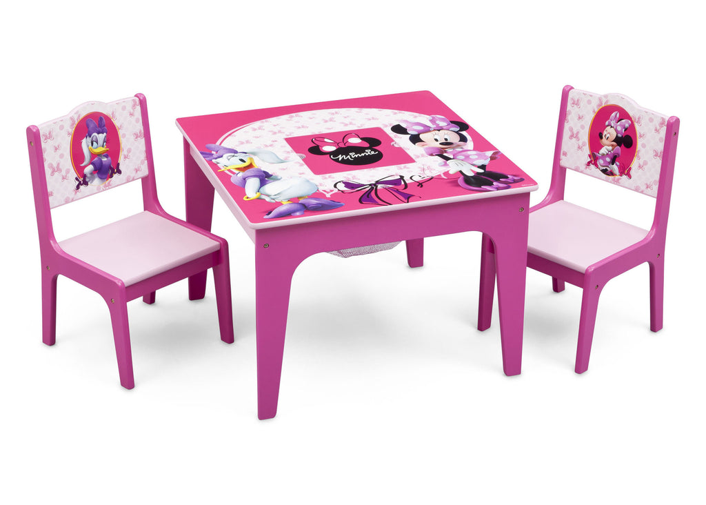 Delta Children Minnie Mouse Deluxe Table and Chair Set with Storage, Right View 