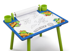 Delta Children Teenage Mutant Ninja Turtles Art Desk, Closeup View with Paper a2a