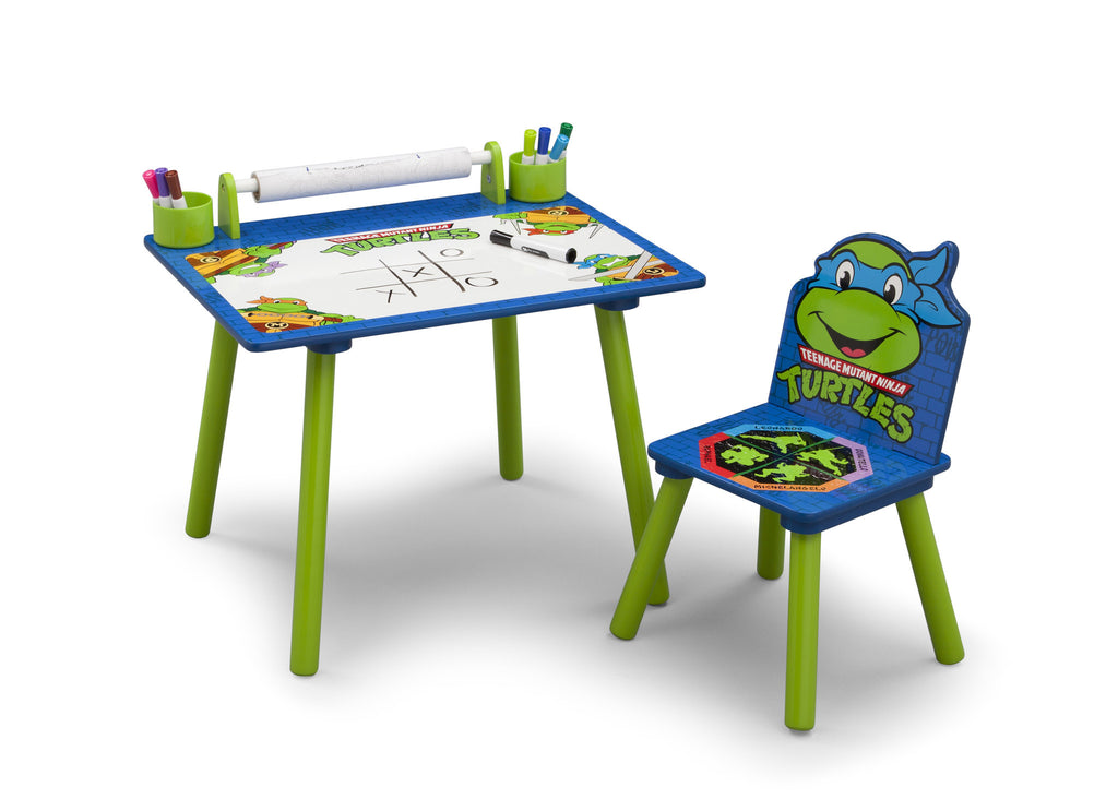 Delta Children Teenage Mutant Ninja Turtles Art Desk, Right View with Props a1a