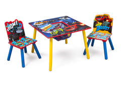 Delta Children Blaze and the Monster Machines Table and Chair Set, Right View with Storage a1a