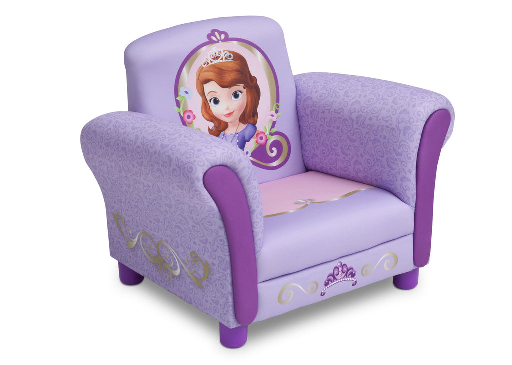 Kids pink princess chair and footrest