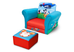 Delta Children Mickey Mouse Upholstered Chair with Ottoman, Left View a2a