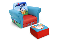 Delta Children Mickey Mouse Upholstered Chair with Ottoman, Right View a1a