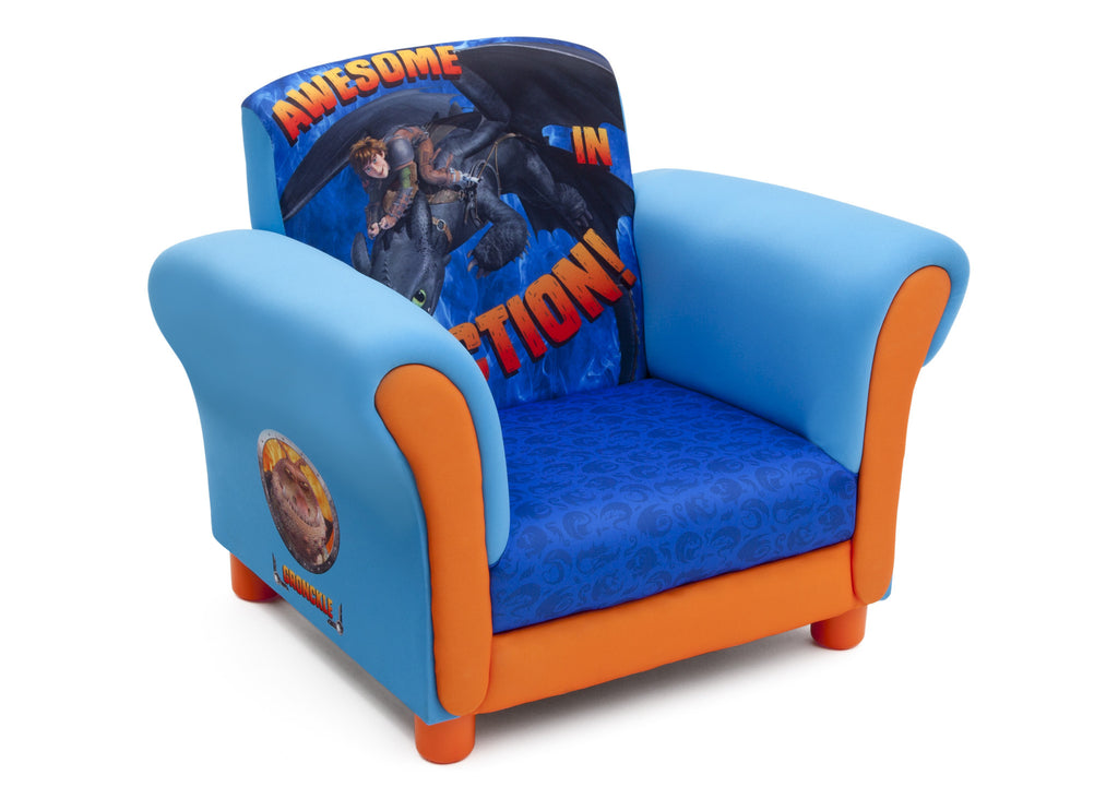 Delta Children How to Train Your Dragon Upholstered Chair Right Side View a1a