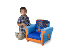 Delta Children How to Train Your Dragon Upholstered Chair Left Side View with Props a2a