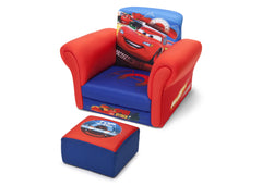 Delta Children Cars Upholstered Chair with Ottoman, Left View a2a