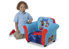 Delta Children PAW Patrol Upholstered Chair, Left View with Model a4a