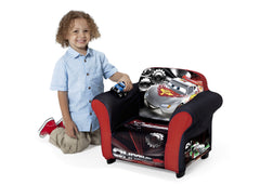 Delta Children Cars Upholstered Chair, Left View with Model a1a
