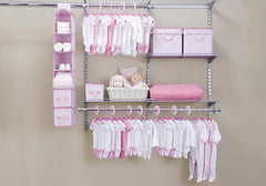 Delta Children Barely Pink (689) 48 Piece Nursery Storage Set, Front View c1c